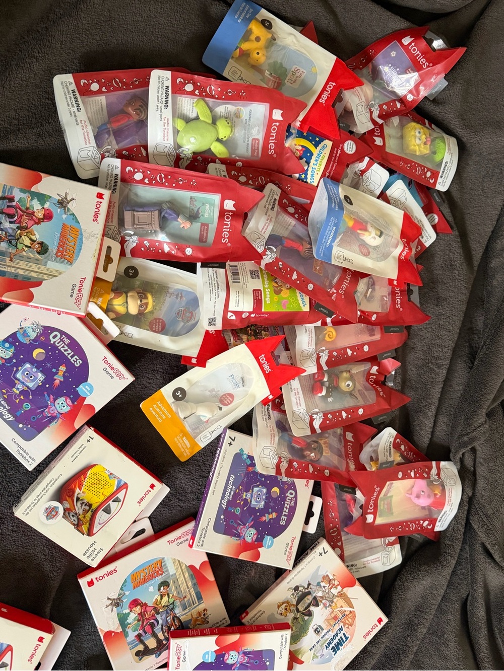 27 Tonies Figures/6 Tonieplay Games for Toniebox 2/ 2 Tonie Sleeve (bundle of 35
